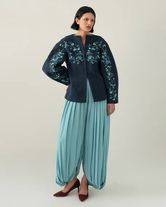 Aarvi Hand Embroidered Structured Jacket F