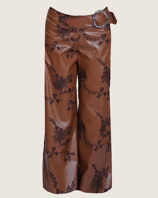 The Embroidered Leather Pants