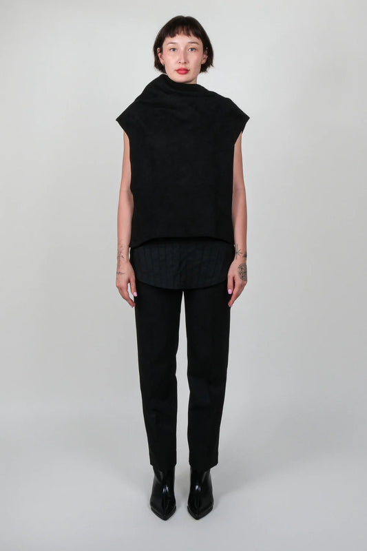 Draped Shoulder Vest