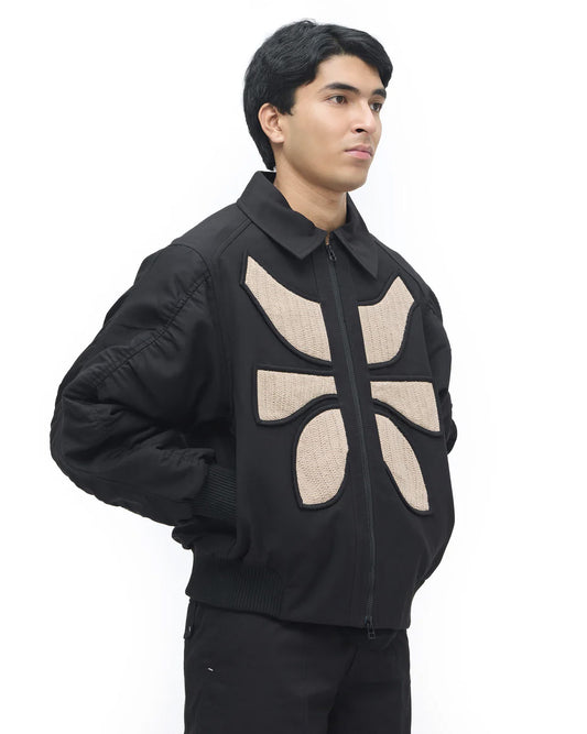 VERTEBRAE BOMBER JACKET- BL
