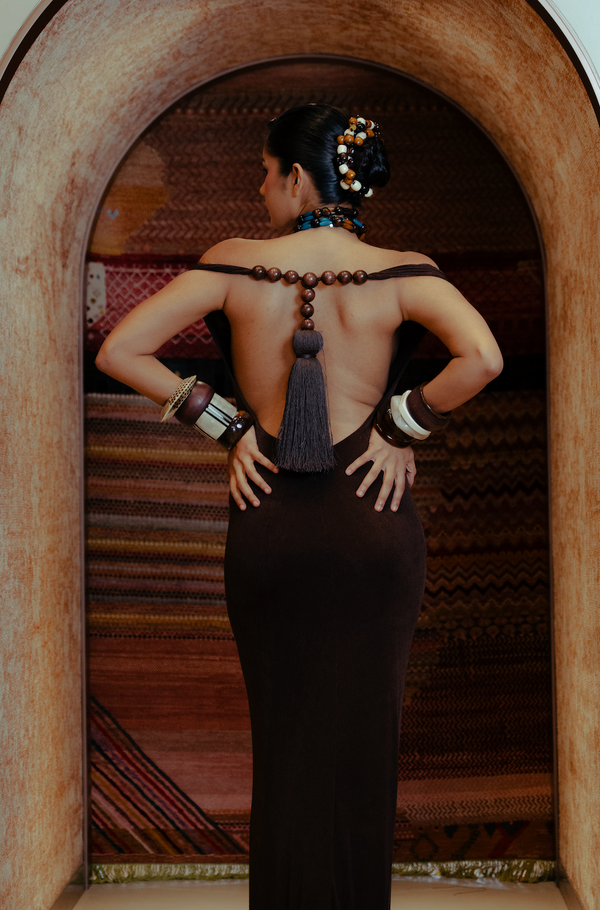 Tassel Dress - Brown