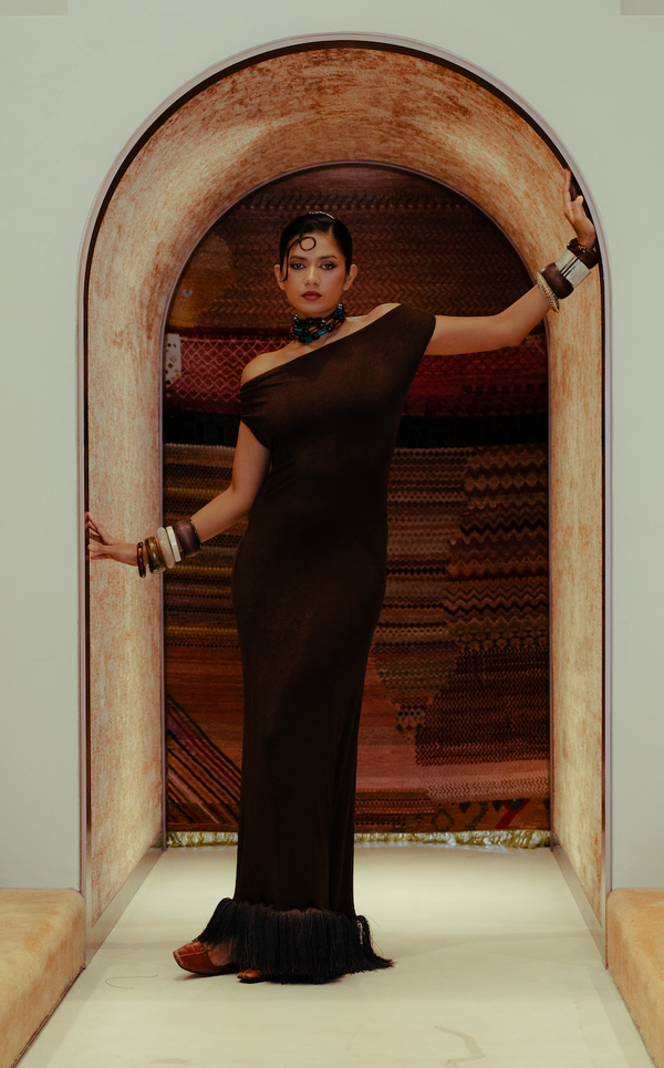 Tassel Dress - Brown