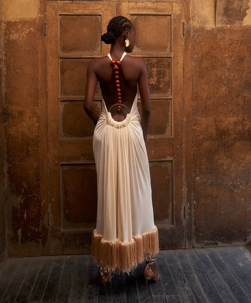 Spine Halter Dress