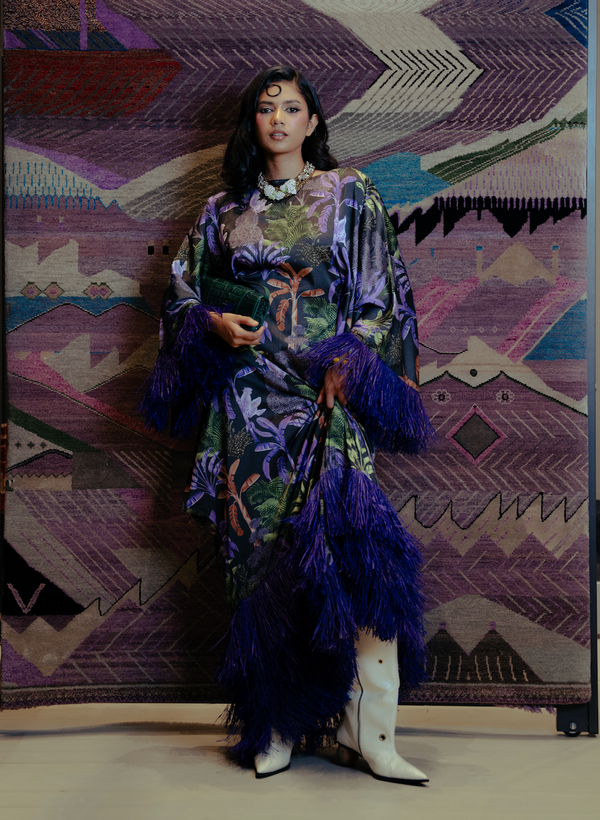 Abeni Kaftan with Invisible Belt - Purple
