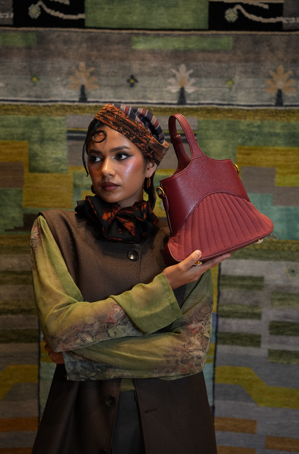 Burgundy Gallery Bag (Small)