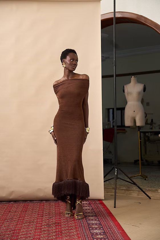 Tassel Dress - Brown