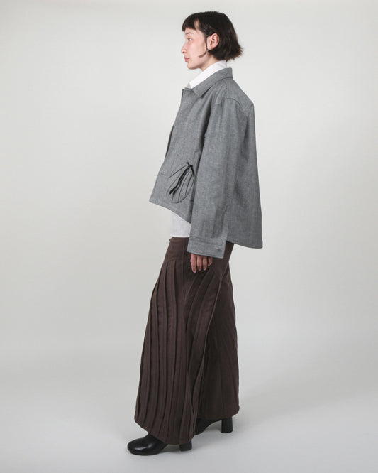 Draped Pocket Denim Jacket (F)