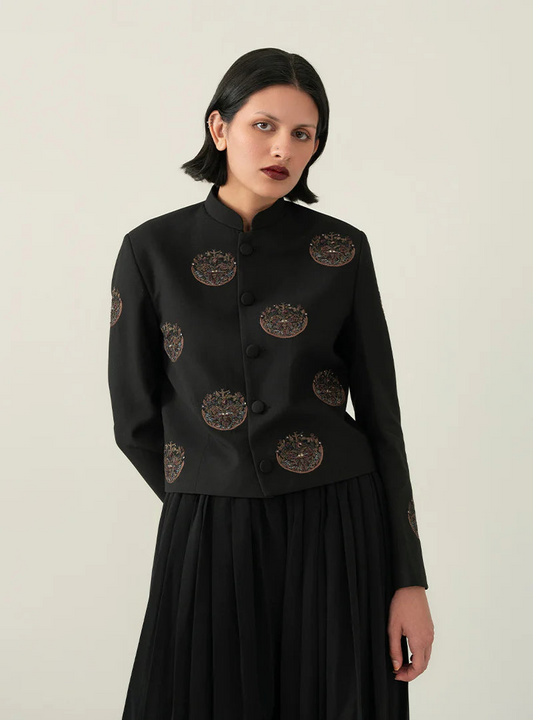 Raag Black Draped Trousers F