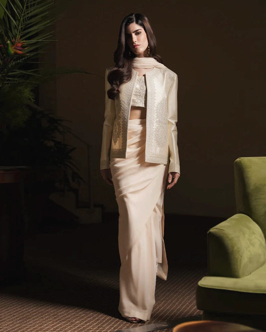 Aqs Dori Embroidered Structured Jacket (F)