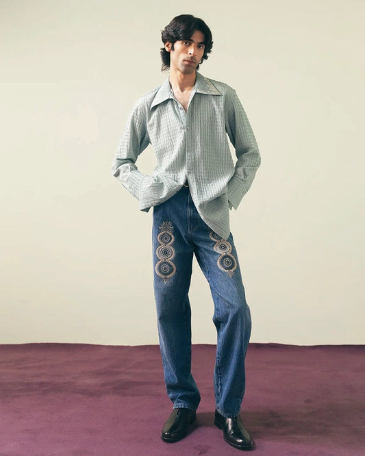 Dyrah Hand Embroidered Jeans (M)