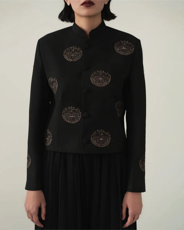Hayat Hand Embroidered Structured Jacket (F)