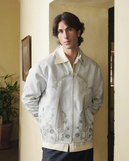 Mahal Embroidered Trucker Jacket (M)