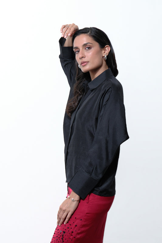 Black Silk Shirt