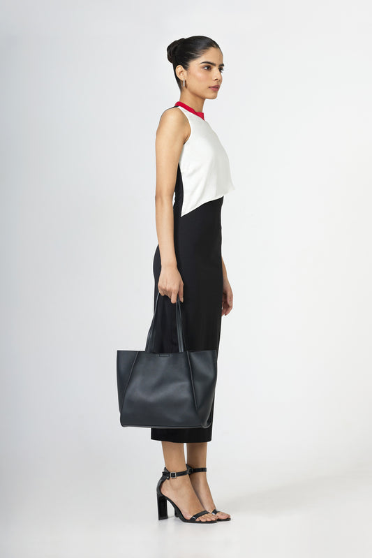Black Jersey Cape Dress