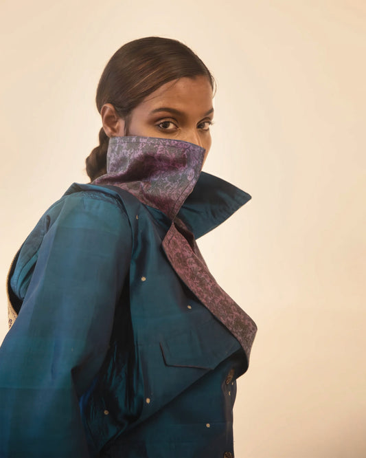 AMBR IV | Cropped Brocade Bomber