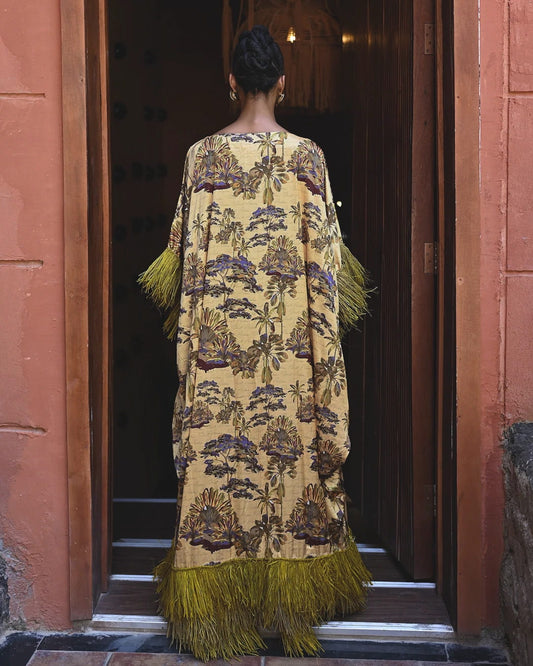 Abeni Kaftan with Invisible Belt - Mustard