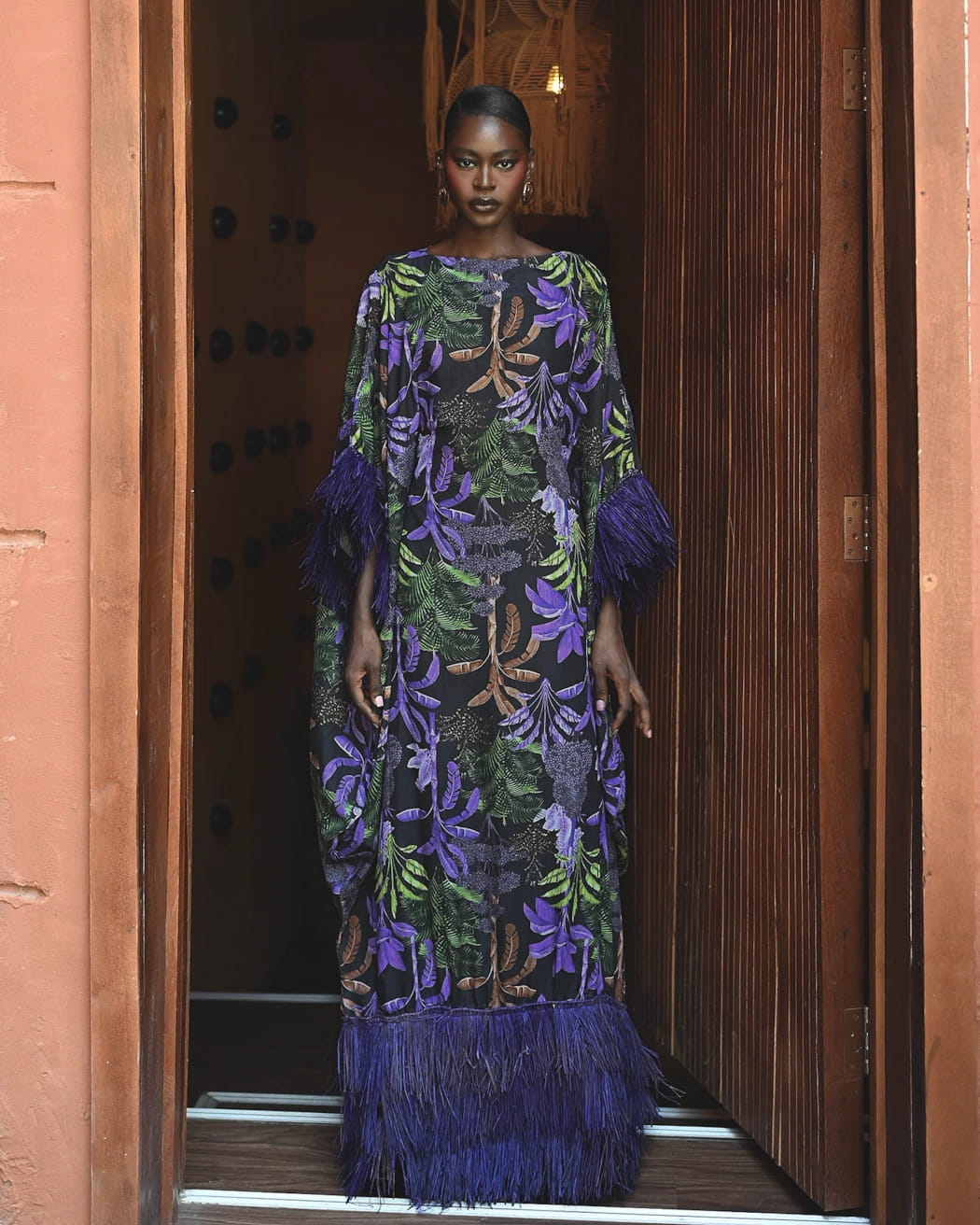 Abeni Kaftan with Invisible Belt - Purple