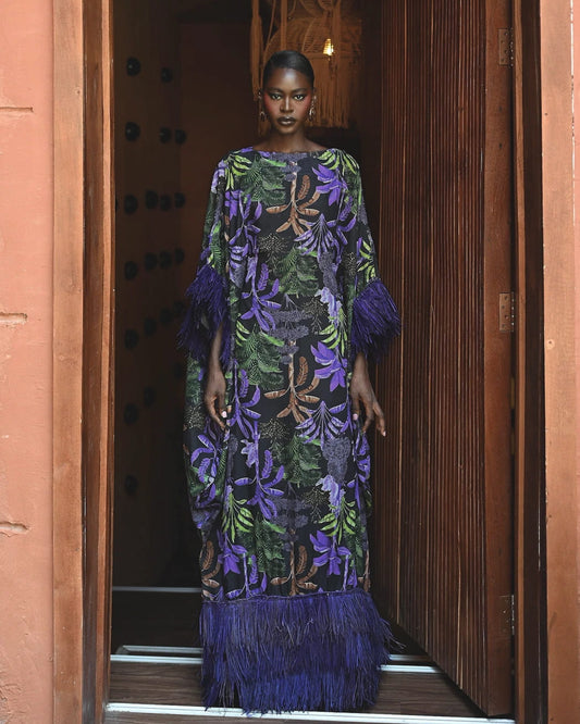 Abeni Kaftan with Invisible Belt - Purple