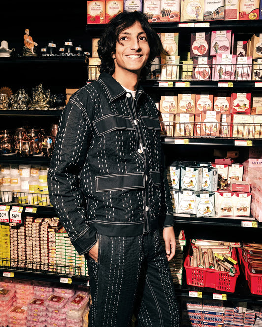 Black Kantha Jacket