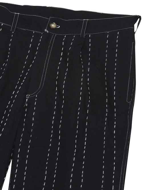 Black Kantha Trousers