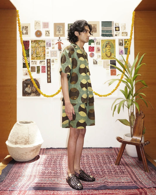 Cricket Ajrakh Shirt