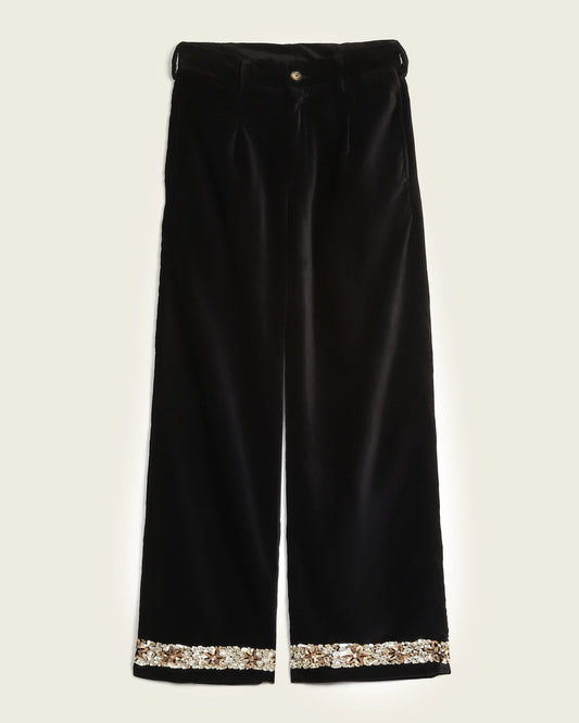 Black Velvet Trousers