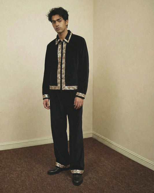 Black Velvet Trousers