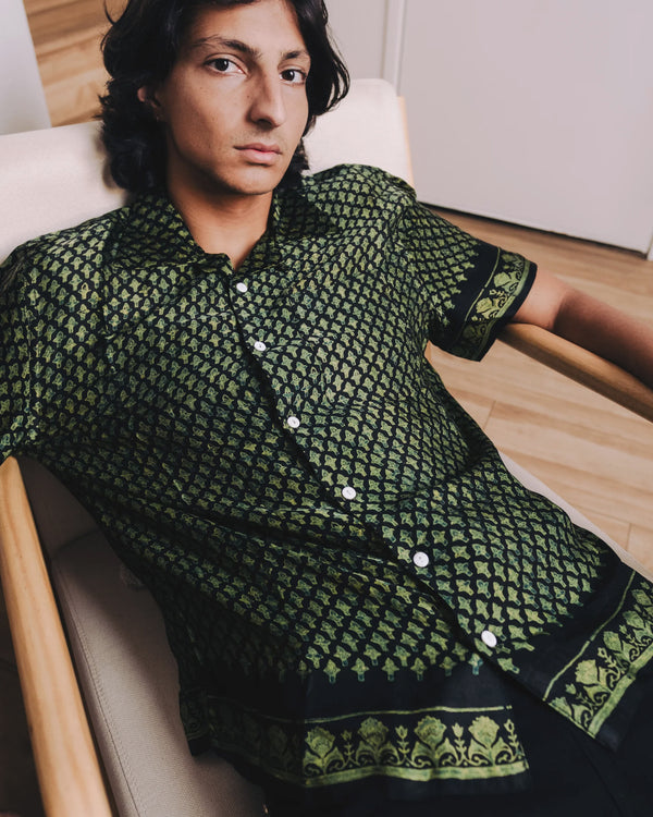 'Laung' Ajrakh Silk Shirt