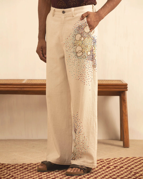 Embroidered Knots Denim