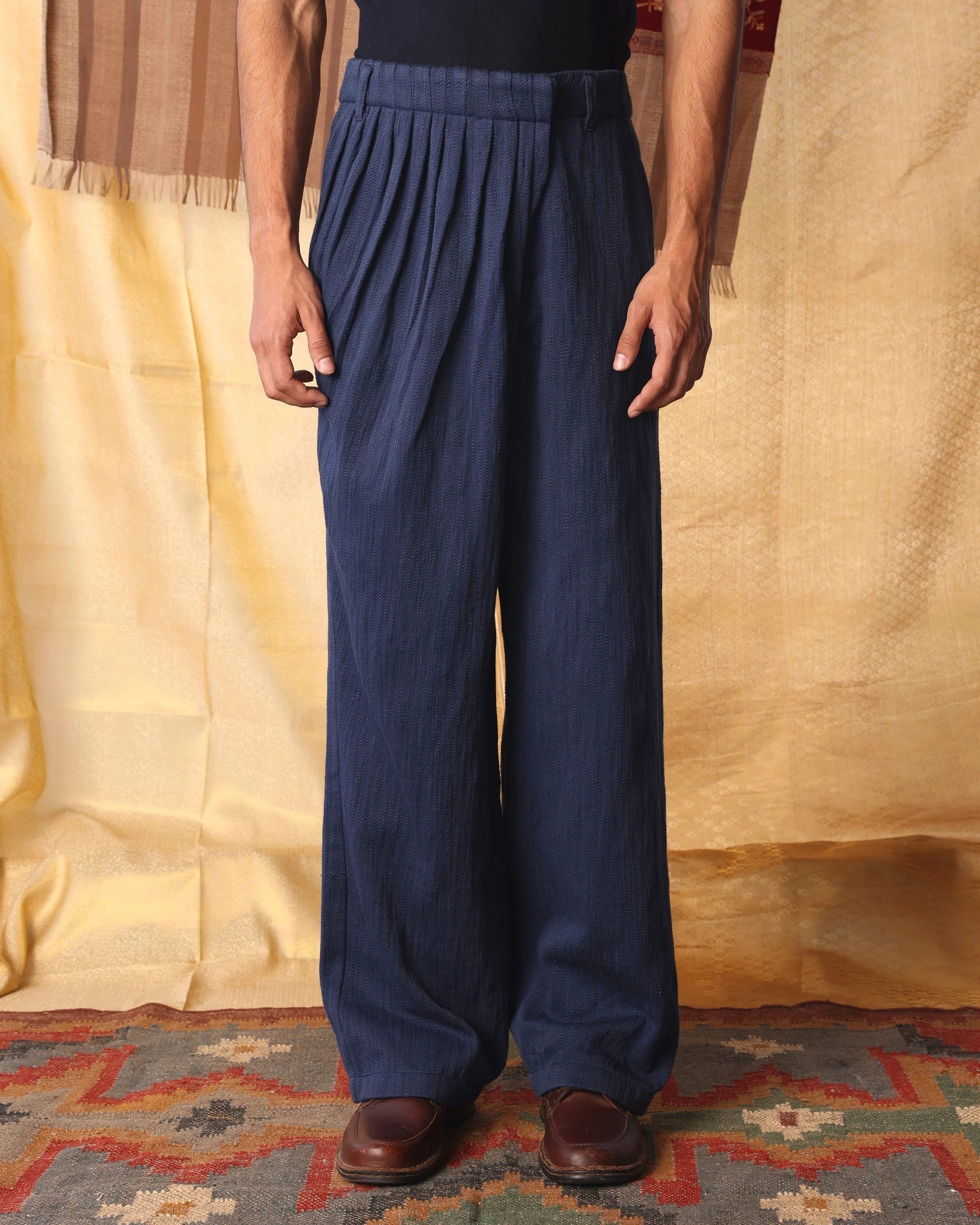 Pleat Wrap Pants