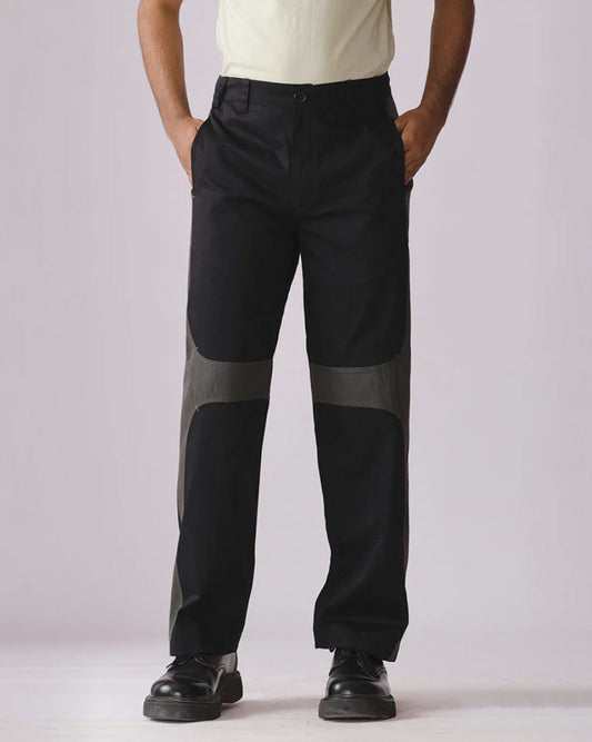 Symbolic cut straight fit trouser