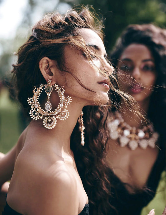 Trinity of Leopards Chandbali