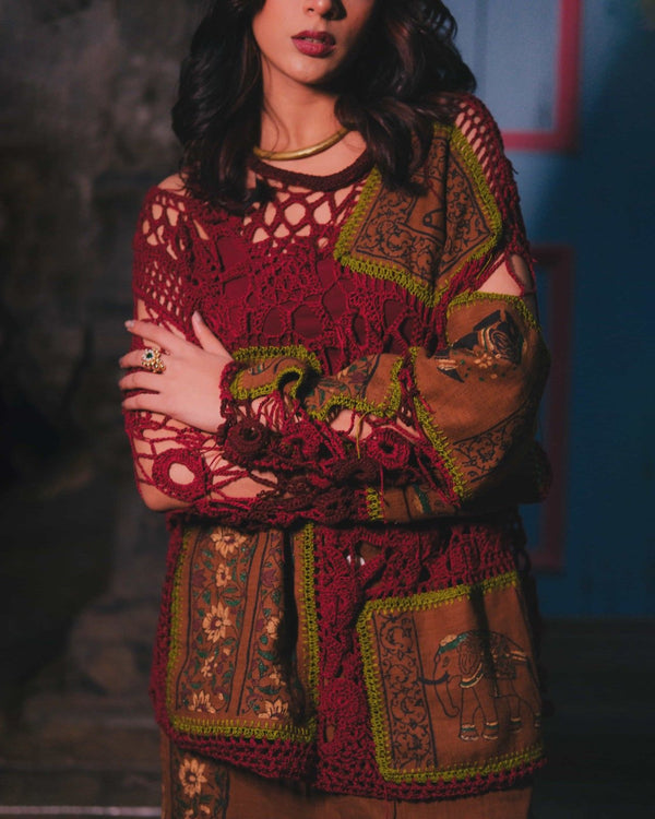 Canopy Patchwork Crochet Sweater